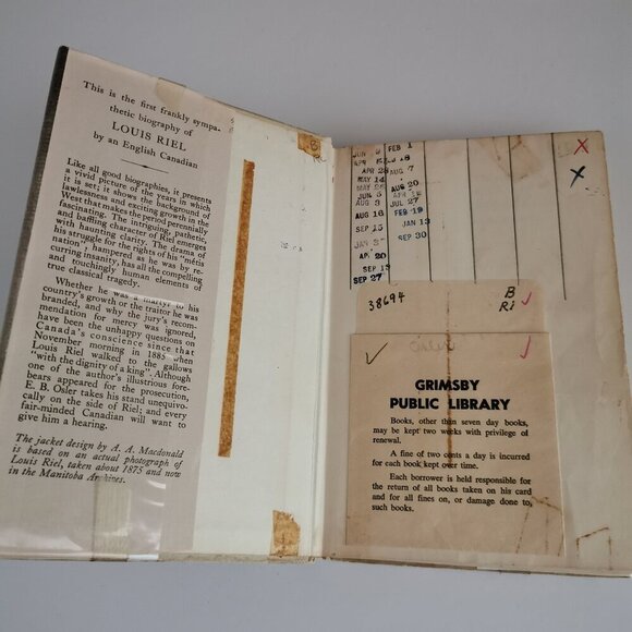 1961 The Man Who Had to Hang Louis Riel Book EX-LIBRARY Canadian History Metis - Picture 3 of 10